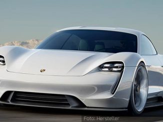 Porsche Mission E Außen Front Silber 16.09.15