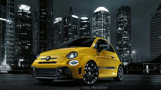 Fiat Abarth 595 Fiat-Abarth-595-Statisch-Front-Seite-Gelb