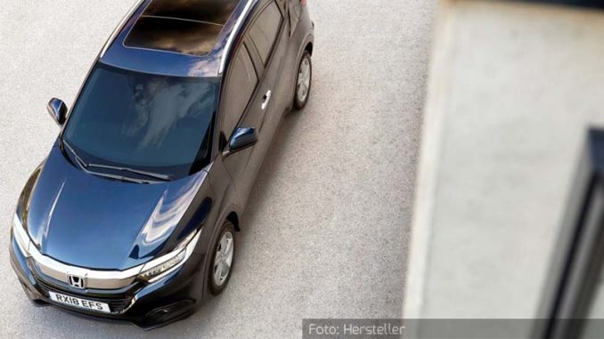 Honda-HR-V-MY19-Statisch-Dach-Seite-Front-Blau-21.08.18 Honda HR-V MY19