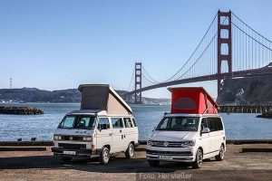 VW-T-Baureihe-California-Generationen-Duo-Statisch-Front-Seite-Meer-Golden-Gate-[15]